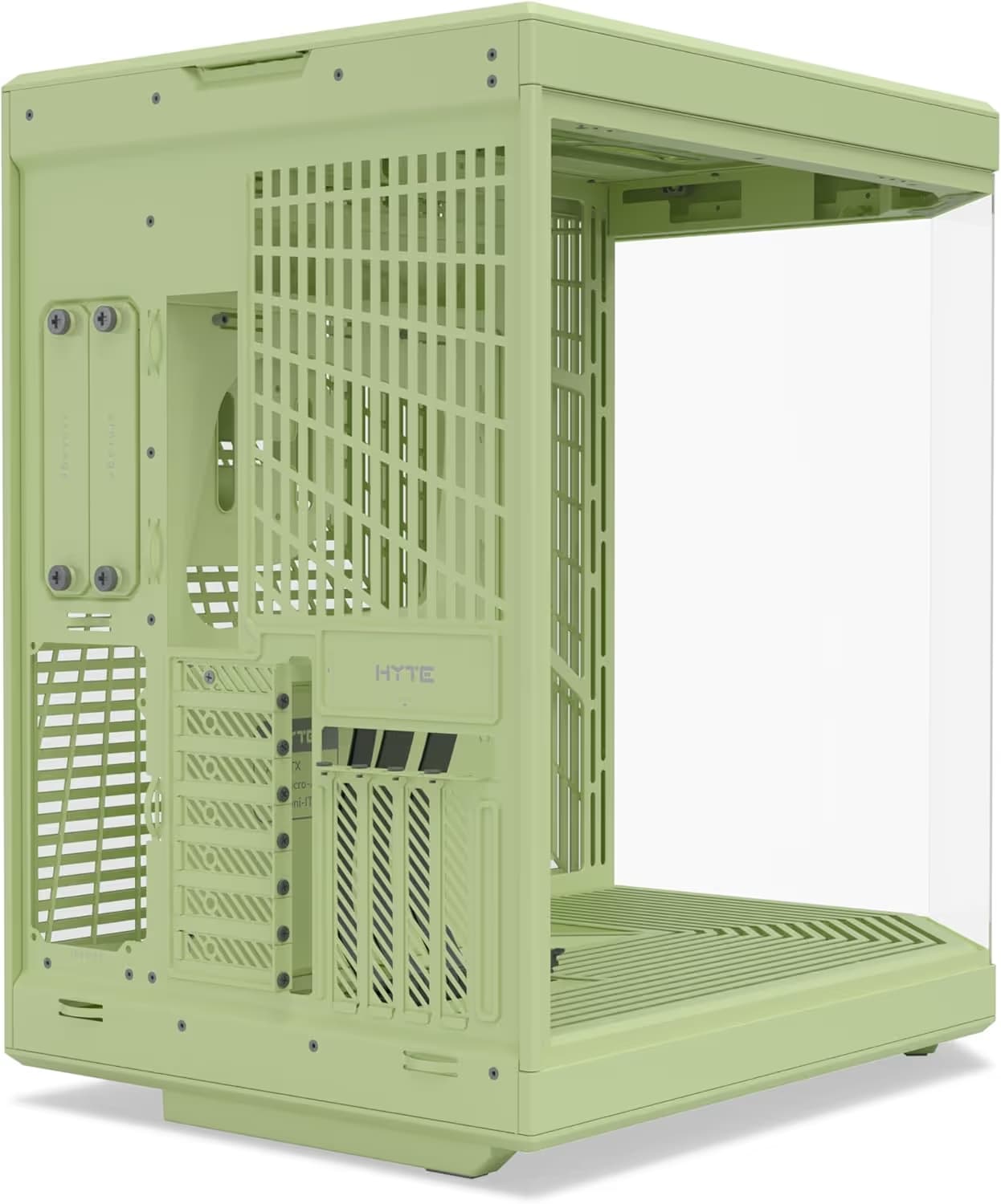 HYTE Y70 ATX Mid Tower Matcha Milk Tempered Glass Side Panel image