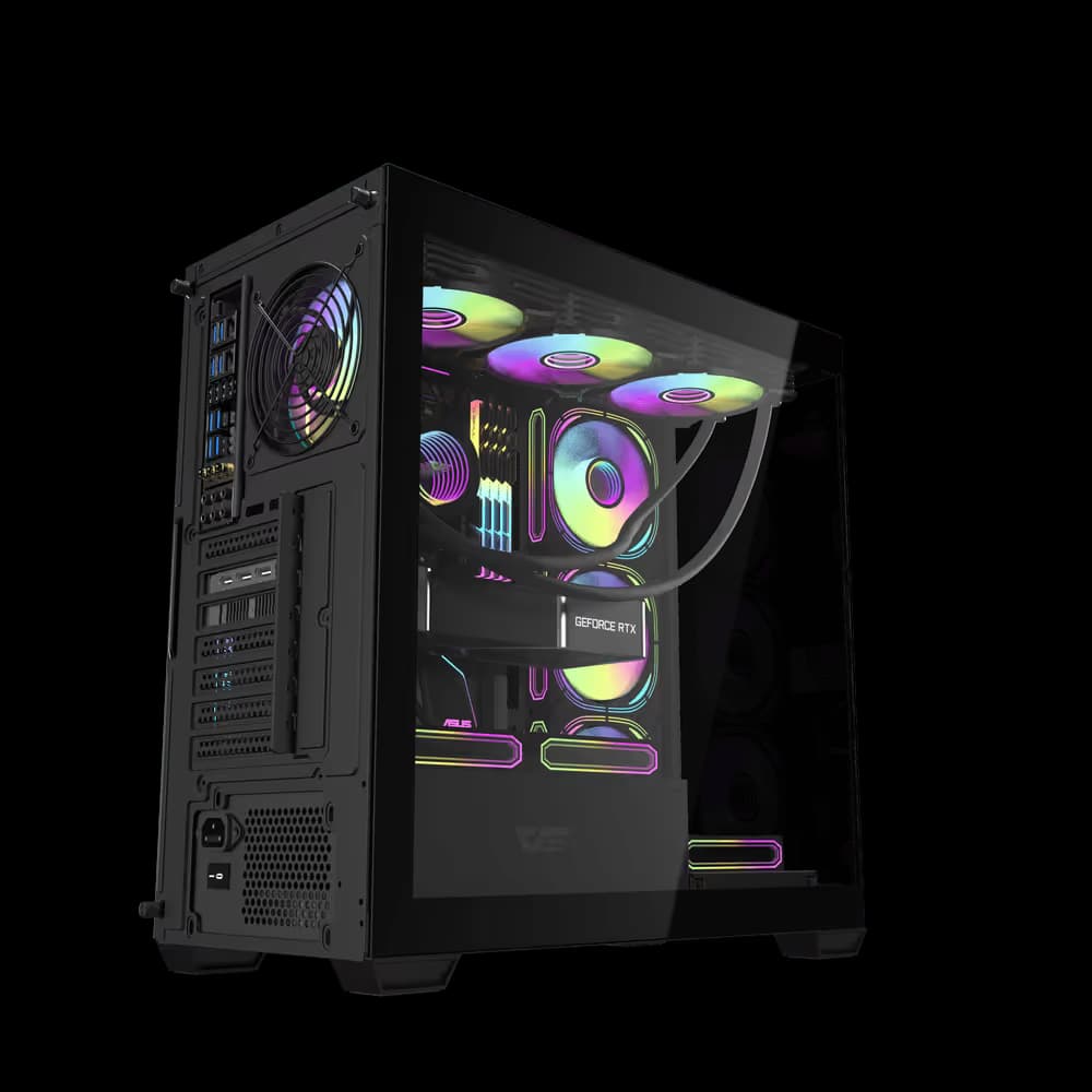 darkFlash DS900W Wood Black ATX Mid Tower image