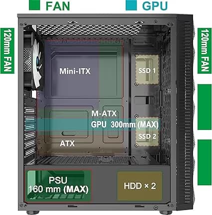 MOROVOL PC Case Center Ring LED Fans 621-N4  image