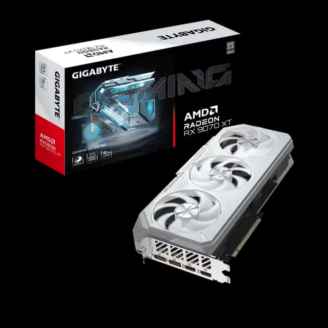 Gigabyte Radeon RX 9070 XT GAMING OC ICE 16G image