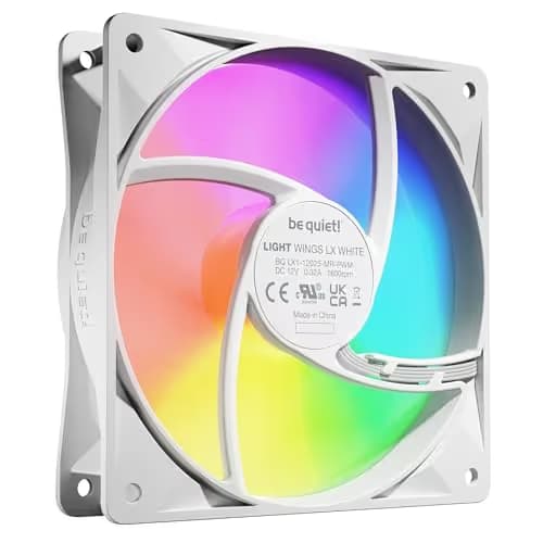 be quiet! Light Wings LX 120mm White Addressable RGB PWM 48.8 CFM 3-Pack image