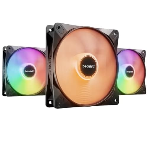 be quiet! Light Wings LX 120mm Black Addressable RGB PWM 48.8 CFM 3-Pack image