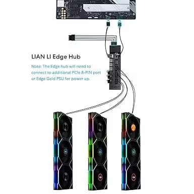 Lian Li UNI FAN TL WIRELESS LCD 140mm REVERSE BLADE White image