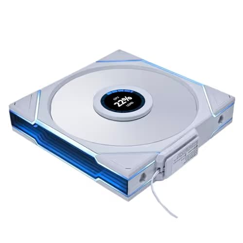 Lian Li UNI FAN TL WIRELESS LCD 140mm REVERSE BLADE White image