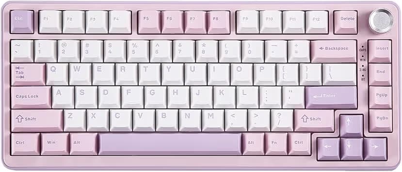 YUNZII B75 PRO Wireless Mechanical Gaming Keyboard - Cocoa Cream V2 Switches - Pink main image