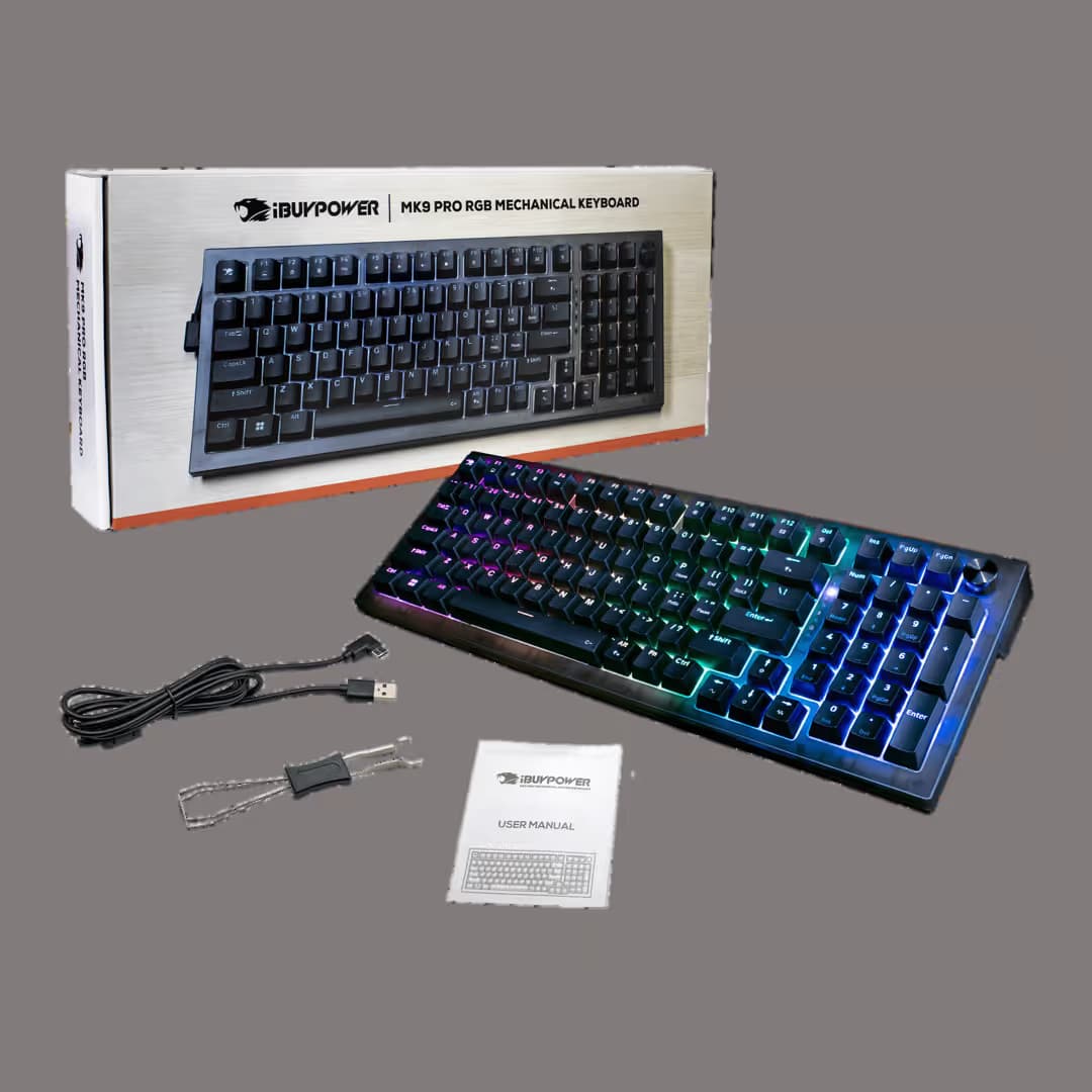 iBUYPOWER MK9 Pro RGB Mechanical Gaming Keyboard- Black image