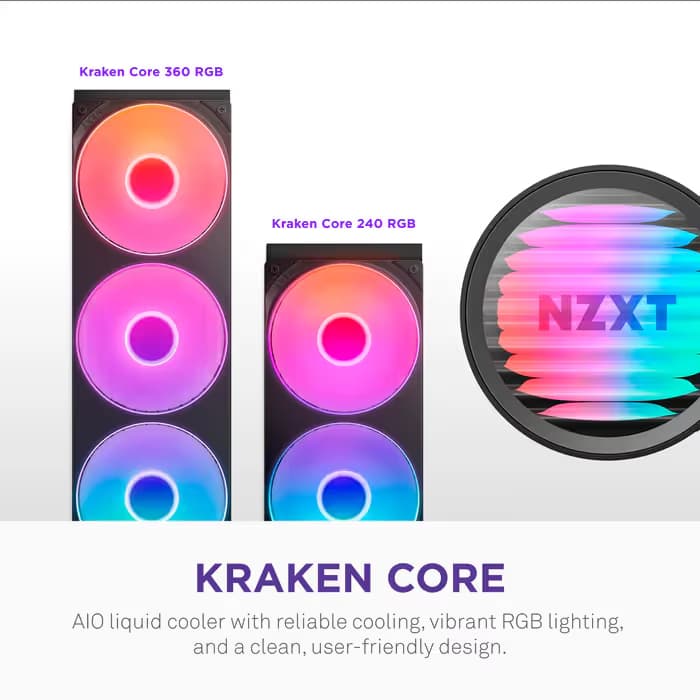 NZXT Kraken Core 360 RGB - AIO CPU Liquid Cooler Black image