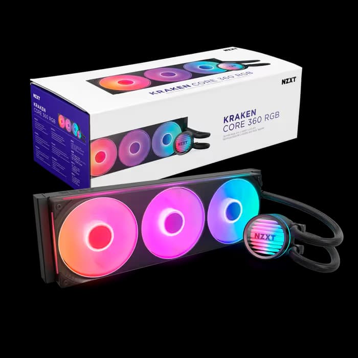 NZXT Kraken Core 360 RGB - AIO CPU Liquid Cooler Black image