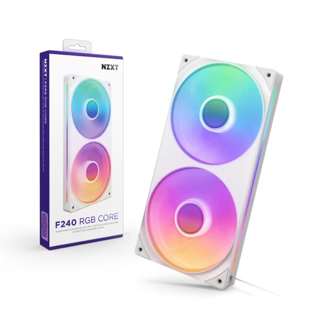 NZXT F240 RGB Core - 240mm Single-Frame Fan Unit White image