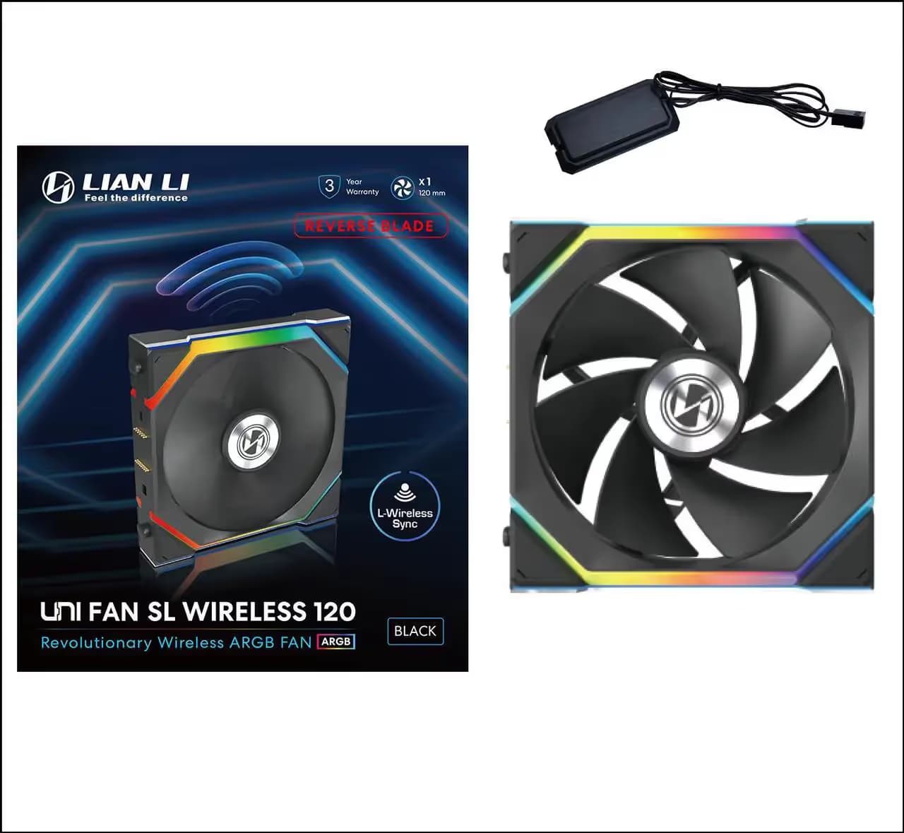 Lian Li UNI FAN SL Wireless 120 Reverse Black image