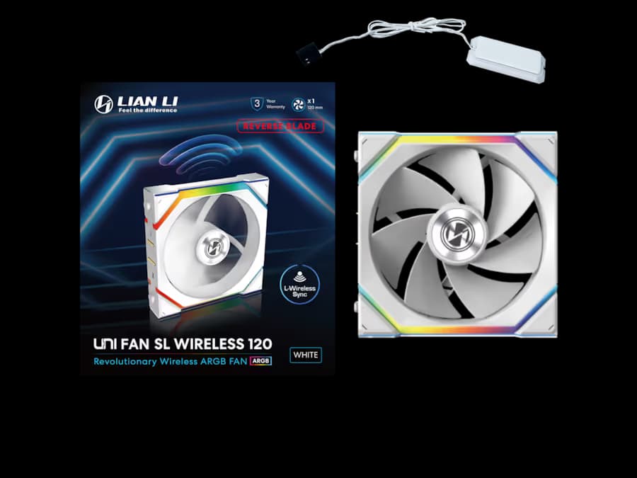 Lian Li UNI FAN SL Wireless 120 Reverse White image