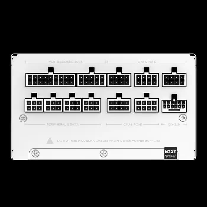 NZXT C1000 Fully Modular ATX Power Supply - 1000 Watts ATX 3.1 - White image