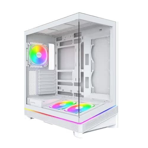 Montech Sky 3 ATX Mid Tower with Tempered Glass Side Panel - White image