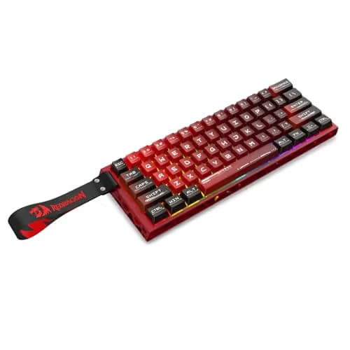 Redragon K753 HE Rapid Trigger Gaming Keyboard, 60% 61 Keys Wired Mechanical Keyboard w/Hype-Red Hollowed-Out Aluminum Base, Next-Gen UltraMag 100% POM Silky Rappid Trigger Magnetic Switch image