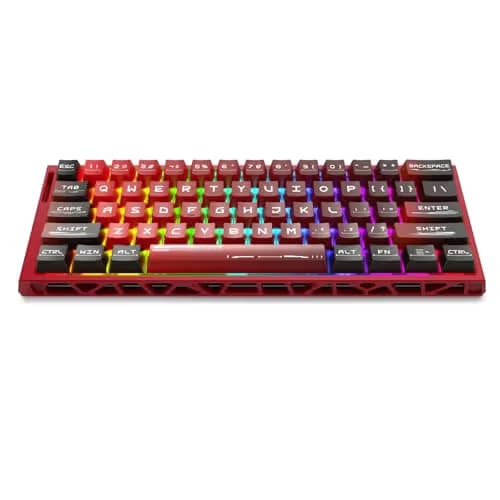 Redragon K753 HE Rapid Trigger Gaming Keyboard, 60% 61 Keys Wired Mechanical Keyboard w/Hype-Red Hollowed-Out Aluminum Base, Next-Gen UltraMag 100% POM Silky Rappid Trigger Magnetic Switch image