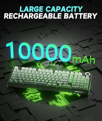 SOLAKAKA KI99 Pro 96% Wireless Mechanical Keyboard, RGB Gaming Keyboard, Hot-Swappable Pre-Lubed Switches, Gasket Structure Creamy Keyboards (Gradient-Black, Non-Silent Version) image