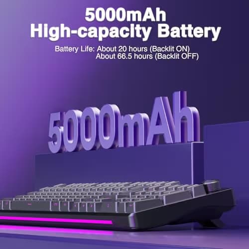 AULA S98 Pro Wireless Mechanical Keyboard with Screen & Knob,2.4GHz/USB-C/BT5.0 Hot Swappable Creamy Keyboard,Pre-lubed Linear Switches,Side Printed PBT Keycaps,RGB Backlit Gaming Keyboards image