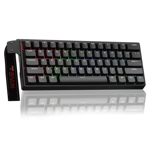 Aula WIN60 HE - 60% Mechanical Gaming Keyboard Wired, Magnetic Switch Hot Swappable, Adjustable Actuation Rapid Trigger Mode, 8000 Hz Polling Rate, RGB Small Keyboard 60 Percent Compact Design for PC image