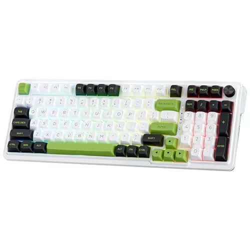 Redragon K686 PRO 98 Keys Wireless Gasket RGB Gaming Keyboard, 3-Mode PBT Mechanical Keyboard w/Hot-Swap Socket, Dedicated Knob Control & 5-Layer Noise Dampening, Custom Linear Switch image