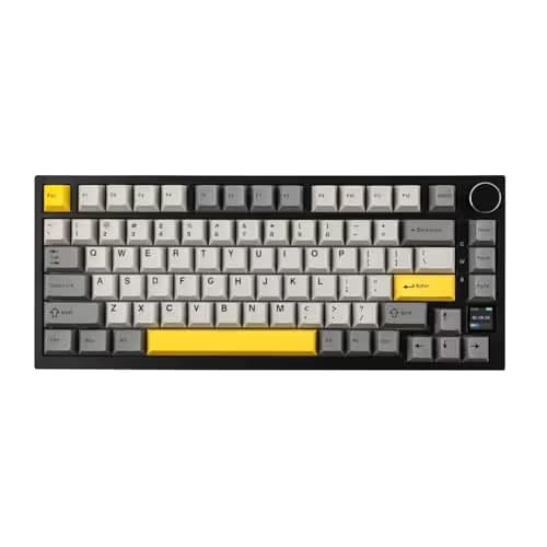 EPOMAKER Ajazz AK820 Pro 75% Wireless Mechanical Keyboard with TFT Smart Display&Knob, Gasket-Mounted Gaming Keyboard, BT/2.4GHz/USB-C Wired (Grey, Gift Switch) main image