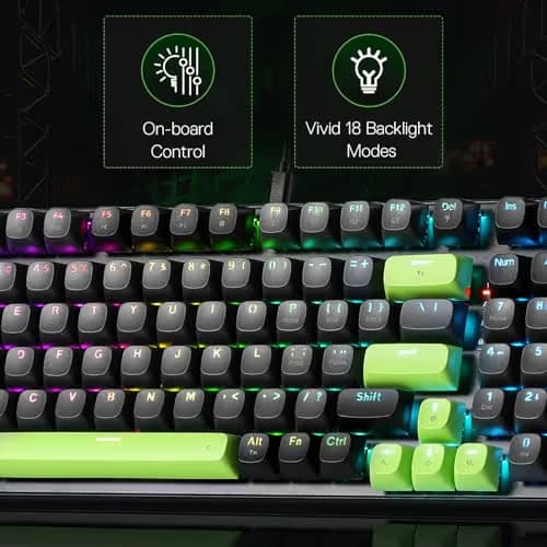 Redragon K740 98 Keys Wired RGB Gaming Keyboard, 95% PBT Mechanical Keyboard w/Solid Aluminum Base, Dedicated Knob Control & Hot-Swap Socket, Custom Linear Switch image