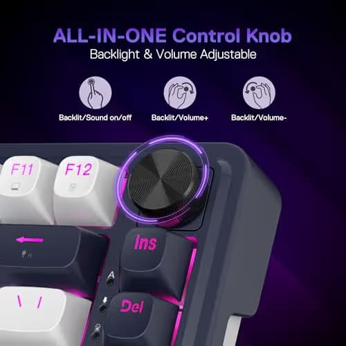 Redragon K673 HE Rapid Trigger Gaming Keyboard, 81 Keys 8K Wired Mechanical Keyboard w/Next-Gen UltraMag 100% POM Silky Magnetic Switch, Dual-Module Floating Structure Design, 5-Layer Noise Dampening image