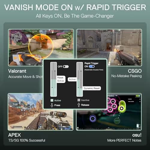 Redragon K686 HE Rapid Trigger Gaming Keyboard, 8K Wired Mechanical Keyboard w/Next-Gen UltraMag 100% POM Silky Magnetic Switch, Dual-Module Floating Patent Structure Design, 2-Layer Noise Dampening image