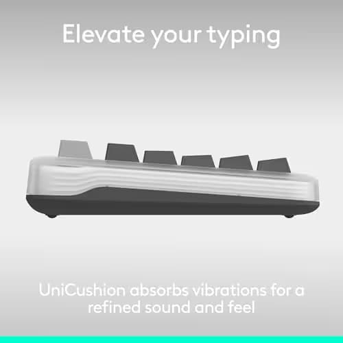 Logitech Alto Keys K98M Wireless Mechanical Keyboard, Customizable Keyboard with Vibration Absorbing Gasket, Backlit Keys, Bluetooth, USB-C Charging, for PC, Mac, Laptops - Graphite image