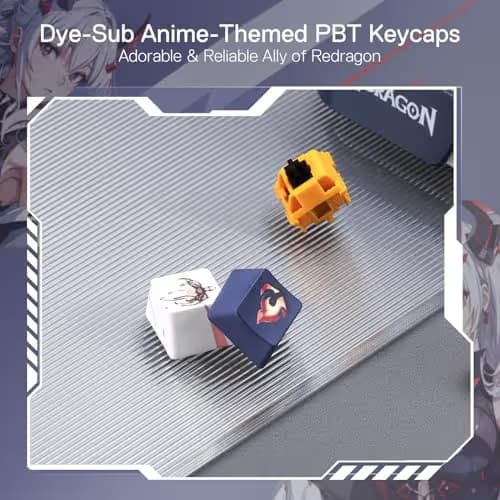 Redragon K686 PRO SE 98 Keys Wireless Gasket RGB Gaming Keyboard, 3-Mode Anime Mechanical Keyboard w/Hot-Swap Socket, Dedicated Knob Control & 5-Layer Noise Dampening, Custom Hi-Fi Linear Switch image