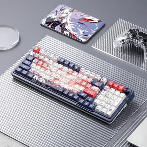 Redragon K686 PRO SE 98 Keys Wireless Gasket RGB Gaming Keyboard, 3-Mode Anime Mechanical Keyboard w/Hot-Swap Socket, Dedicated Knob Control & 5-Layer Noise Dampening, Custom Hi-Fi Linear Switch image