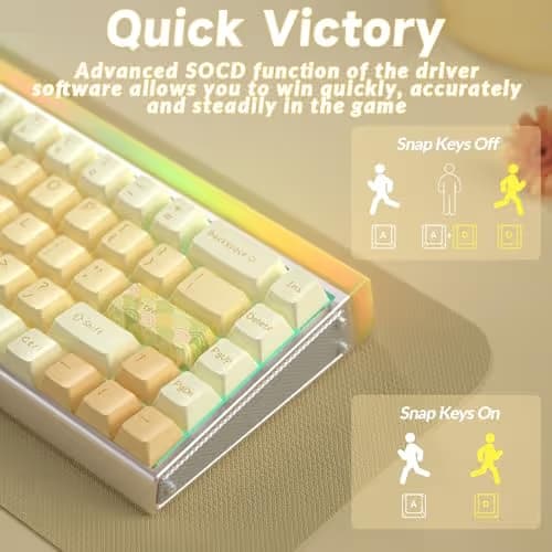 AULA Hero 68 HE Ultra - Wired Gaming Keyboard with Hall Effect Magnetic Switch, CNC Aluminum Frame, 8KHz Polling Rate, RGB Box & Backlight, Adjustable Actuation, 65% Compact Small Gamer Keyboards image
