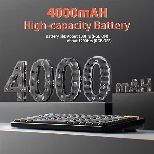 nuphy Air75 V3 Hot Swappable Wireless Mechanical Keyboard, 84 Keys 75% Custom Low Profile Keyboard with Knob, RGB Backlit, Gasket Mounted, Support Bluetooth/2.4GHz/USB-C,Black-Brown Nano image