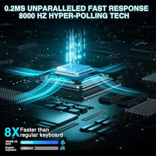 AULA WIN68 HE MAX - Hall Effect Gaming Keyboard with Magnetic Switch, Adjustable Actuation Fast Trigger Mode, 8KHz Polling Rate, RGB Backlit Wired Mechanical Gaming Keyboard 60 Percent Compact Design image