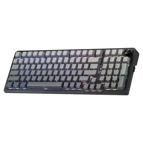 Redragon K686 PRO 98 Keys Wireless Gasket RGB Gaming Keyboard, 3-Mode PBT Mechanical Keyboard w/Hot-Swap South-Facing RGB Socket, Dedicated Knob Control & 5-Layer Noise Dampening, Gradient PBT Keycaps image