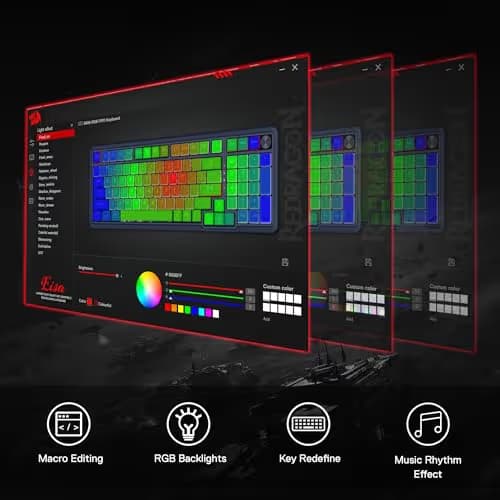 Redragon K686 PRO 98 Keys Wireless Gasket RGB Gaming Keyboard, 3-Mode PBT Mechanical Keyboard w/Hot-Swap South-Facing RGB Socket, Dedicated Knob Control & 5-Layer Noise Dampening, Gradient PBT Keycaps image