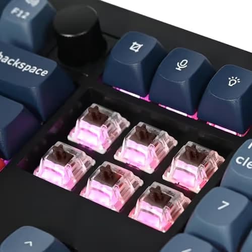 Keychron V6 Max Wireless Custom Mechanical Keyboard, 2.4 GHz Bluetooth QMK Full-Size Layout RGB with Hot-swappable Gateron Brown Switch Compatible with Mac Windows Linux image