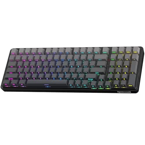 Redragon K744 GB PRO 99 Keys Wireless Gasket RGB Gaming Keyboard, 3-Mode Mechanical Keyboard w/Hot-Swap Socket, Gradient PBT Keycaps & 5-Layer Noise Dampening, Custom Linear Switch image