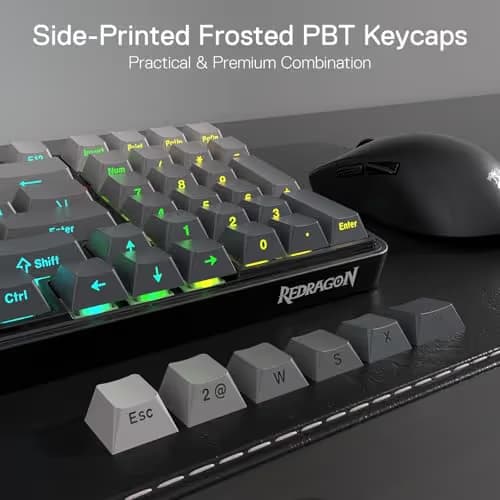 Redragon K744 GB PRO 99 Keys Wireless Gasket RGB Gaming Keyboard, 3-Mode Mechanical Keyboard w/Hot-Swap Socket, Gradient PBT Keycaps & 5-Layer Noise Dampening, Custom Linear Switch image