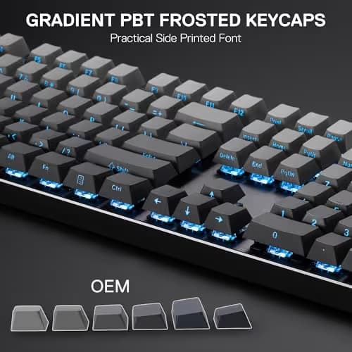 Redragon K556 PRO 104 Keys Wireless RGB Gaming Keyboard, Tri-Mode Aluminum Mechanical Keyboard w/Noise Dampening Layers, Hot-Swap South-Facing RGB Socket, Gradient PBT Keycaps & Custom Linear Switch image