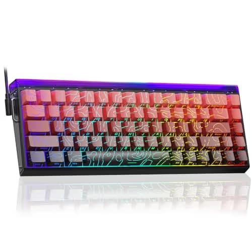 AULA Hero 68 HE 60% Gaming Keyboard Wired, Hall Effect Magnetic Switch Keyboard with 8K Hz Polling Rate, Side Printed PBT Keycaps, RGB Light Box, Customizable Web Software for PC/Mac Gamers image