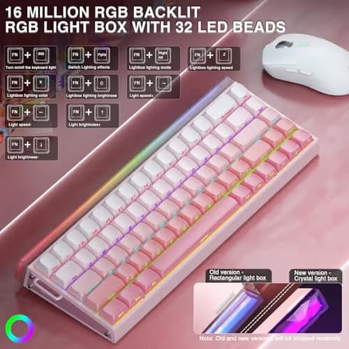 AULA Hero 68 HE 60% Wired Gaming Keyboard, Hall Effect Magnetic Switch Keyboard with Adjustable Actuation, Fast Trigger Mode, 8K Hz Polling Rate, 0.125ms Latency,RGB Backlit, Side Printed PBT Keycaps image