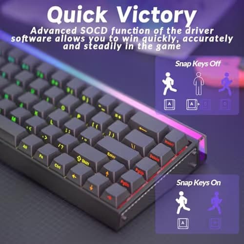 AULA Hero 68 HE Pro - Wired Gaming Keyboard with Hall Effect Magnetic Switch, CNC Aluminum Frame, 8KHz Polling Rate, RGB Box & Backlight, Side Printed Keycaps, 65% 68-key Compact Small Gamer Keyboards image