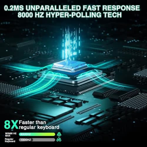 AULA WIN68 HE MAX - Hall Effect Gaming Keyboard with Magnetic Switch, Adjustable Actuation Fast Trigger Mode, 8KHz Polling Rate, RGB Backlit Wired Mechanical Gaming Keyboard 60 Percent image