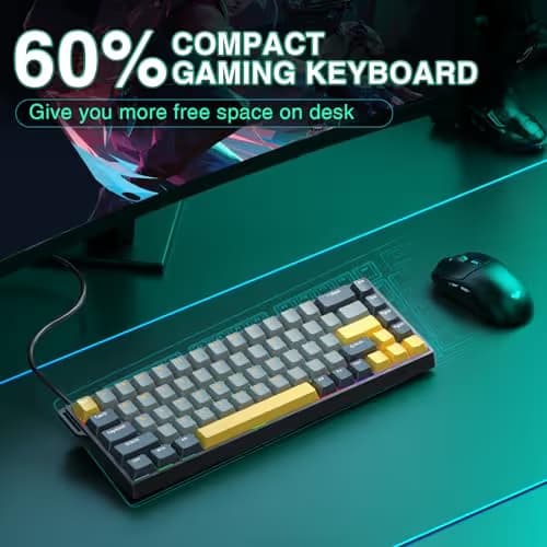 AULA WIN68 HE MAX - Hall Effect Gaming Keyboard with Magnetic Switch, Adjustable Actuation Fast Trigger Mode, 8KHz Polling Rate, RGB Backlit Wired Mechanical Gaming Keyboard 60 Percent image