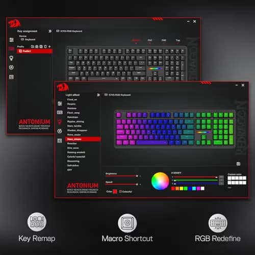 Redragon K745 Wired Gasket RGB Gaming Keyboard, 108 Keys Mechanical Keyboard w/Extra 4 Hotkeys, Upgraded Hot-swappable Socket, 5-Layer Noise Dampening, Creamy & Thocky Custom Linear Switch image