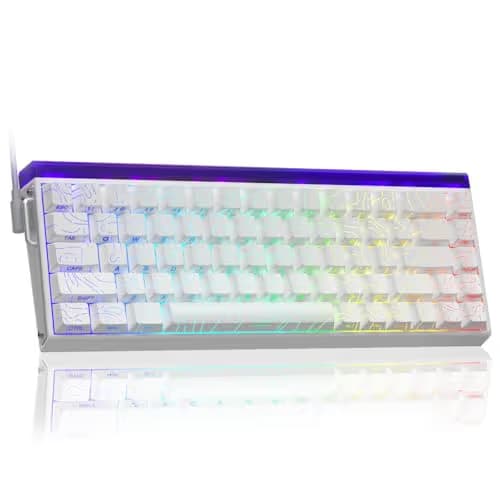 AULA Hero 68 HE 60% Gaming Keyboard Wired, Hall Effect Magnetic Switch Keyboard with 8K Hz Polling Rate, Side Printed PBT Keycaps, RGB Backlit Light Box, Customizable Web Software for PC/Mac Gamers image
