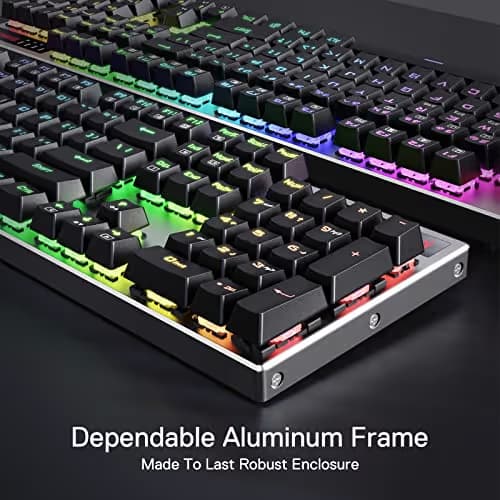 Redragon K556 PRO Upgraded Wireless RGB Gaming Keyboard, BT/2.4Ghz Tri-Mode Aluminum Mechanical Keyboard w/No-Lag Connection, Hot-Swap Linear Quiet Red Switch image