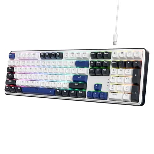 Redragon K689 Wired Gasket RGB Gaming Keyboard, 108 Keys Mechanical Keyboard w/Extra 4 Hotkeys, Upgraded Hot-swappable Socket, 3-Layer Noise Dampening, Mixed Color Keycaps, Custom Linear Switch image