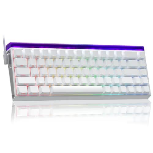 AULA Hero 68 HE 60% Gaming Keyboard Wired, Hall Effect Magnetic Switch Keyboard with Adjustable Actuation, Fast Trigger Mode, 8K Hz Polling Rate, 0.125ms Latency,Side Printed PBT Keycaps, RGB Backlit image