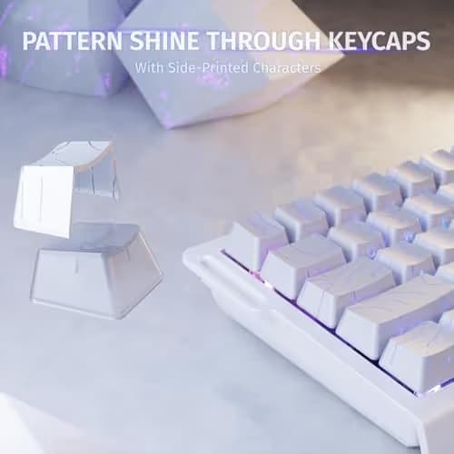 ATTACK SHARK X68 HE Rapid Trigger Mechanical Gaming Keyboard 60% Wired with Adjustable Actuation,Hall Effect Magnetic Switch,8KHz Polling Rate,RGB Backlit,Top Mount,Side Printed Keycap(White Contour) image